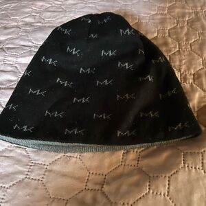 Black and Gray Beanie Hat